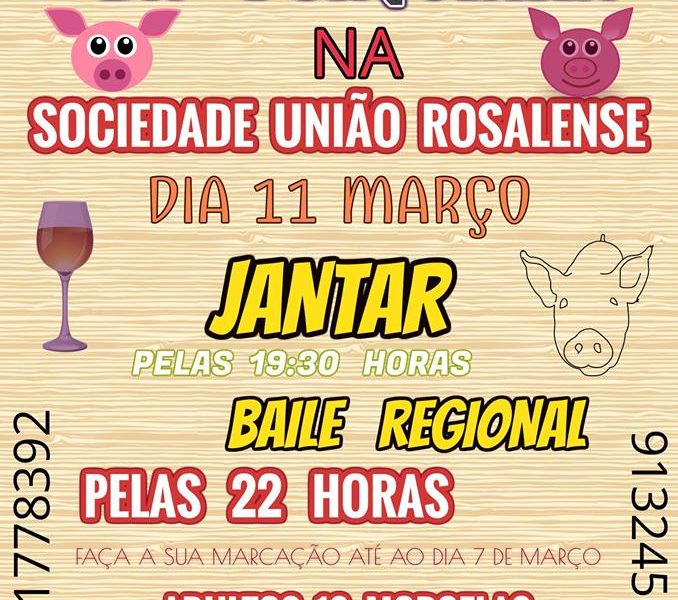 JANTAR E BAILE REGIONAL – MATANÇA DA PORQUINHA – ROSAIS / ILHA DE SÃO JORGE (Dia 11 de Março)