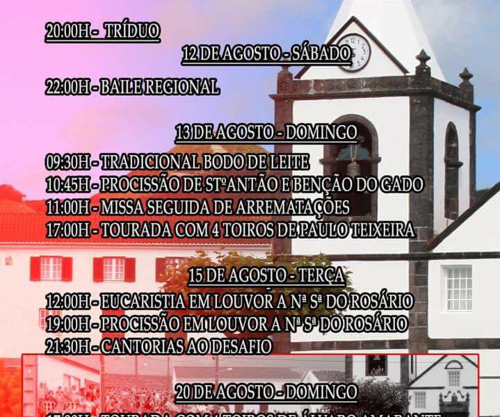 FESTAS NO NORTE PEQUENO EM HONRA DE Nª SRª DO ROSÁRIO – Ilha de São Jorge (12 a 15 de Agosto)