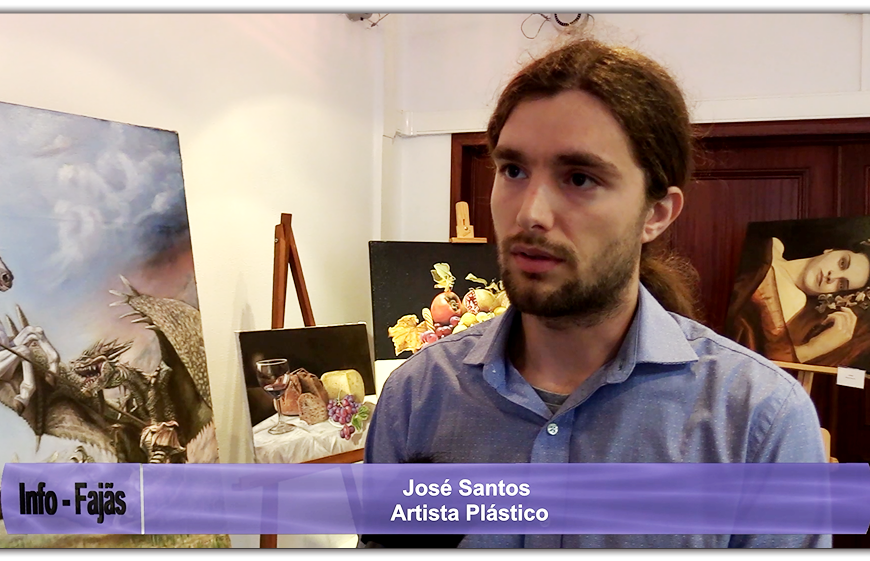 JOSÉ SANTOS EXPÕE PINTURA – 31ª SEMANA CULTURAL DAS VELAS – Ilha de São Jorge (c/ vídeo)