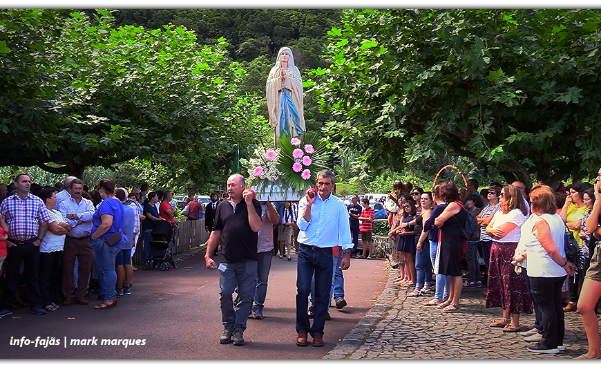 “PROCISSÃO” – FESTA DE Nª SRª DE LOURDES” – Fajã dos Cubres – Ilha de São Jorge (c/ vídeo)