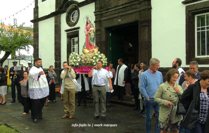 Festa de Nª Srª do Rosário (procissão interrompida devido à chuva) – Vila do Topo – Ilha de São Jorge (c/ vídeo)