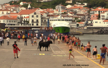 TOURADA À CORDA no Cais de Velas (34ª Semana Cultural das Velas – 2023) – Ilha de São Jorge (c/ vídeo)