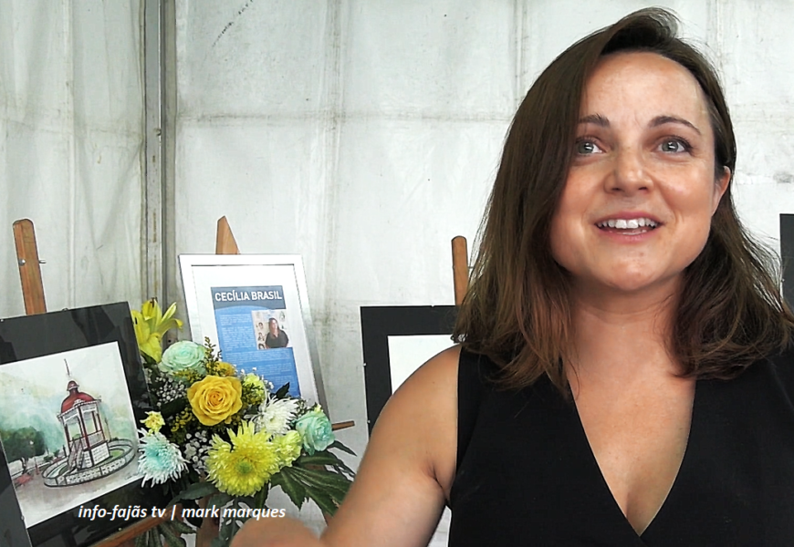 “CECÍLIA BRASIL” Artista Plástica – Entre Londres e os Açores – Expõe na Ilha de São Jorge (c/ vídeo)